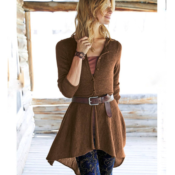 Peruvian Connection Sweaters - PERUVIAN CONNECTION RAPHAEL CARDIGAN BABY ALPACA WOMEN SIZE SMALL